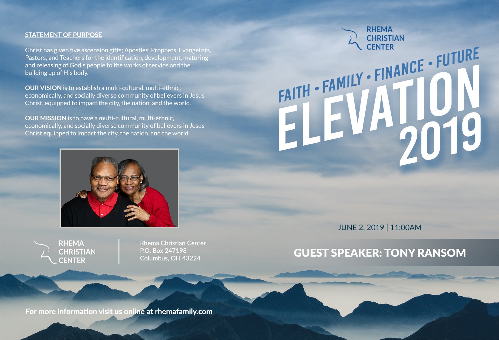 Elevation 2019 Tony Ransom (DVD) – Rhema Christian Center
